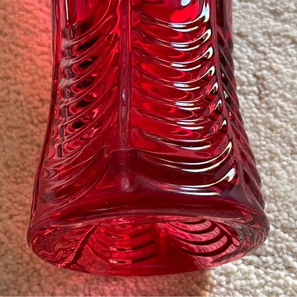 Glass Vase 10” Tall With 5” Opening For a Beautiful Bouquet of Flowers Red - Picture 12 of 12